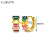13mm Crystal Hoop Earrings for Women Silver Needle Zircon Huggie Small Earrings Hoop Piercing Jewelry Gifts - Image 32