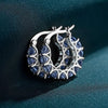 Spiked Cubic Zirconia Hoop Earrings in Stainless Steel - Image 10