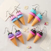 Handmade Polymer Clay Cute Drop Earrings For Women Girl Kid 3D Food Ice Cream Dangle Earrings Jewelry Gift - Image 1