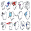 Rings Silver Ring Gecko Snake Scorpion Open Ring For Women Zircon Simple Finger Ring Jewelry Gifts - Image 1