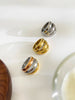 Stainless Steel Gold Silver Plated 3 Splicing Color Chunky Dome Ring Multi-Layer Hollow Rings for Women Men Unisex - Image 6