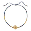Antique Gold Color Saint Benedict of Nursia Stainless Steel Bracelet Glass Bead Rope Chain for Men Women - Image 4