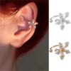 1pc No Piercing Ear Clip For Women Female Flower Snowflake Sparkling Zircon Earbone Earrings Jewelry Gift - Image 1