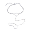 Stainless Steel Layered Pearl Flower Zirconia Back of Hand Chain Finger Bracelet Jewelry - Image 13