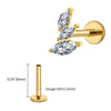 Titanium 16G Cluster Marquise CZ Tragus Helix Stud Conch Lobe Rook Cartilage Leaf Climber Flat Back Labret - Image 34