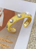 European and American -Selling Retro Exaggerated Copper Gold-Plated Micro-Inlaid Zirconia Open Bracelet for Women - Image 6