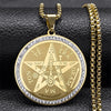 Tetragrammaton Pentagram Amulet Necklace for Women Men Stainless Steel Jewish Israel Talisman Pentacle Chain Jewelry NZZZ499S02 - Image 7