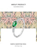Silver Oval Gemstone Ring for Women Green Pink Zirconium Prongs Setting Ring Wedding Bridal Jewelry Gift - Image 14