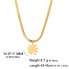 Four Leaf Clover Women Necklace Stainless Steel Gold Color Snake Chain Choker for Women Girls Jewelry - Image 5