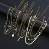 Eleven-Piece Pearl Choker Necklace Set with Mixed Pendant Designs - Image 1