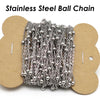 30 Feet Stainless Steel Satellite Chain Bulk Cable Chain with Large Beads, Ball Chain for Station Necklace or Bracelet Making - Image 4