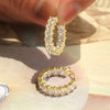 Silver Color Cross Hoop Earrings for Women Full Crystal Cubic Zirconia Statement Female Earrings Trends Jewelry - Image 14