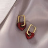 Double Layers Heart Drop Earrings for Women Rhinestone Crystal Korean Bridal Wedding Earring Jewelry - Image 16