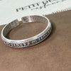 Silver Carved Prajnaparamita Heart Sutra Lotus Flower Bracelet Six Character True Words Wide Vintage Bangles Jewelry - Image 4