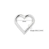 Heart Detail Clicker Hoop Piercing Earring in Gold-Tone or Silver-Tone - Image 7
