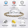 Stylish Two Tones 5mm Stainless Steel Chain Bracelets for Men Women,Adjustable Twisted Rope Box Chain Hand Woven Jewelry - Image 4