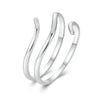 Minimalist Jewelry Silver Water Drop Statement Ring Multi-layered Open Ring Wedding Engagement Party Gift - Image 16