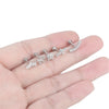 Flower Cluster Cartilage Piercing Stud with Clear Stone Accents - Image 6