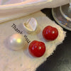 Women's Minimalist Gap Imitation Pearl Stud Earrings Commuter Jewelry Versatile Party Accessory for Gilrs - Image 5