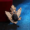 Vintage Angle Wing Double Eagle Badge Men's Retro Suit Coat Rhinestone Brooch Jewelry Metal Pins and Brooches for Women - Image 2