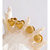 14 14mm Minimalist Stainless Steel Round Heart Double-Sided Hoop Earrings Daily Versatile Wear Charm Jewelry Gift - Image 3