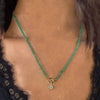 The Small Fresh Green Stone Beaded Necklace Copper Alloy Bigeville Eye Pendant Decoration Women Gilrs Birthday Gift - Image 29