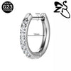 ZS Titanium 1 PC 18G Hoop Earrings Women Men Zircon Round Earrings D Shape 3 Colors Helix Cartilage Piercings Jewelry - Image 7