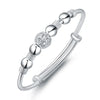 Silver Big Bangles Bracelet Cute Charms for Women Lady Jewelry Adjustment Cuff Wedding - Image 24
