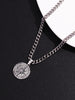 Men's Silver Color Punk Style Metal Chain Necklace Pendant Compass Shape Star Men's Necklace Jewelry - Image 3