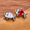 Titanium Pierc Fish Bird Ear Stud CZ Pave Cartilage Tragus Earrings Ear Lip Tongue Helix Studs Body Piercing Jewelry - Image 2