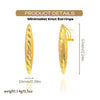 Metal Frosted Texture Piercing Earrings Hight Quality Gold Color Long Drop Earring For Women Gothic Jewelry Accessories - Image 2