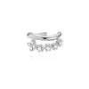 1PC Silver Sparkling Zircons Long Chain Tassel Clip Earrings For Women Elegant Wedding Party Jewelry Ear Cuff - Image 16