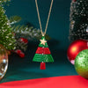 Full Rhinestone Christmas Tree Snowflake Pendant Necklace For Women Zircon Star Sweater Collarbone Chain Jewelry - Image 8