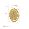 Enamel A-Z 26 Initial Letter Stud Earrings for Women Vintage Gold Plated Hollow Alphabet Oval Earrings Charm Jewelry - Image 6