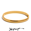 5 60mm Stainless Steel Round Smooth Bracelet Bangle Minimalist Metal Texture Daily Jewelry Women - Image 1