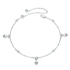 Silver Seastar and Shell Pendant Anklet Simple Chain Foot Jewelry for Women Platinum Plated Summer Jewelry - Image 9