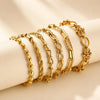 Chunky Stainless Steel Link Chain Bracelet in Gold-Tone - Image 2