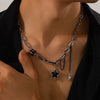 Gothic Punk Y2K Vintage Metal Black Star Pendant Necklace For Women Men Lovers Hip Hop Emo Charm Accessories Grunge Jewelry Gift - Image 3