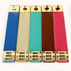 Broadband Punk Rivet PU Leather Bracelet Ladies Adjustable Three-section Buckle Exaggerated Multicolor Women Jewelry - Image 6