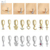 ZS 1PC Butterfly Leaf Moon Shape Nose Piercing Silver Color Septum Ring Stainless Steel Nose Clicker Cartilage Piercing 20G - Image 1