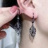 Retro Black Hollow Crystal Leaf Drop Dangle Earrings for Women Personality Design Korean Earrings Party Jewelry Gift - Image 6