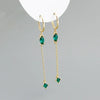 Silver Ear Needle Minimalist Tassel Hoop Earrings For Women Crystal Zircon Huggie Earring Jewelry - Image 7