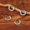 Titanium CZ Cartilage Hoop Earring 16G Septum Hoop Nose Ring Tragus Helix Daith Hinged Clicker Piercing - Image 17