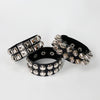 Yupsk Square Wide Punk Chunky Rivet Leather Bangle Rock Rows Nails Wristband Adjustable Size Jewelry Bracelets Bangle - Image 10
