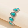 3 pcs Vintage Bohemian style turquoise necklace bracelet earrings three piece set jewelry gift - Image 3