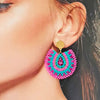 Rice bead earrings Water drop Originality Colour Crystal Design Hand knitting Bohemia Alloy Simple Beaded earrings - Image 2