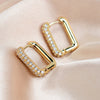 Minimalist Geometric Square Crystal CZ Big Huggies Hoop Earrings for Women Gold Color Metal Wedding Jewelry Gift - Image 4