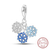 Silver Charms Beads Winter Snowflake Snowman Igloo Penguin Pendant Fit Bracelet Charms Women Jewelry Gift - Image 21
