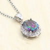 Multi-colored Oval Cubic Zirconia Pendent Necklace Women for Wedding Aesthetic Elegant Female Necklaces Party Jewelry - Image 4