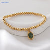 Mhs.sun Stone 12 Months Birthstone Bracelets Gold Plated Stainless Steel Bead Bracelet Birthday Jewelry For Women Men - Image 7
